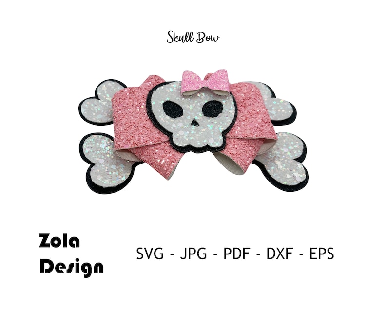 Skull Hairbow Template SVG Hairbow Template SVG Bow SVG - Etsy