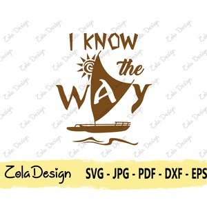 Ik ken de weg SVG | Prinses Moana Svg | Prinses Svg | Vaiana citeer Svg | Grappig citaat SVG | T-shirt ontwerp SVG | Bestand knippen voor de Cricut