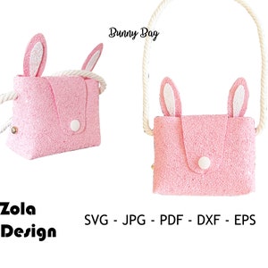 Bunny Bag Svg | Gift Bag Template Svg | Coin Purse Template SVG |DIY Kid Bag Template Svg | Bag Template Svg | Cut File For Cricut