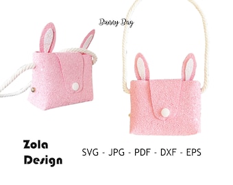 Bunny Bag Svg / Gift Bag Template Svg / Coin Purse Template SVG /DIY Kid Bag Template Svg / Bag Template Svg / Cut File For Cricut