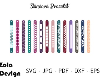 Standard Bracelet Template SVG | Leather Bracelet SVG | Bracelet Template Svg | Cuff Bracelet Svg | Cuff Template Svg | Cut File For Cricut