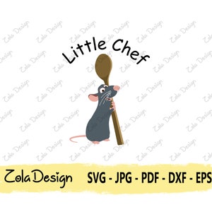 Petit Chef Svg | Cuisine SVG | Fromage de souris SVG | Citation SVG | Ratatouille | Citation drôle Svg | Conception de t-shirt Svg | Fichier coupé pour Cricut