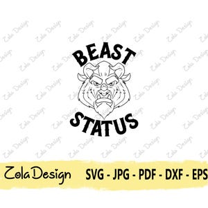 Status de Fera SVG | Engraçado SVG | Beleza SVG | Citação Engraçada SVG | Design de Camiseta SVG | Citação de Vilão SVG | Arquivo de Corte para Cricut | Silhueta