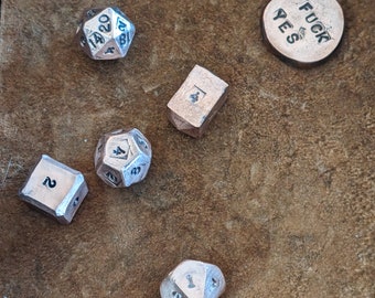 Forged copper dice set