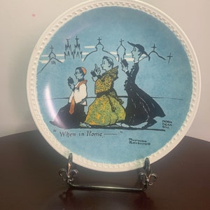Rare Vintage Collectible Plate &quot;When In Rome&quot; by Norman Rockwell by Newell Pottery Co