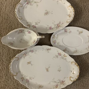 Vintage Theodore Haviland Dinnerware tray and Soup boat