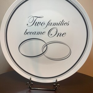 Vintage Two Families Became One By Cypress Home Wedding Collectors Plate Gift