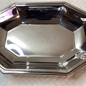 Vintage Jean Couzon French Serving Dish and Stainless Silver Plated Platter