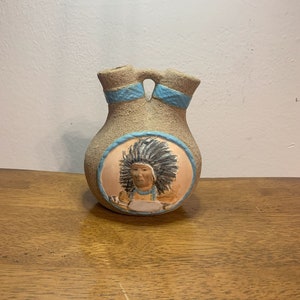 Vintage Navajo Made Gourd with Markings, Indian American Birthday Gifts