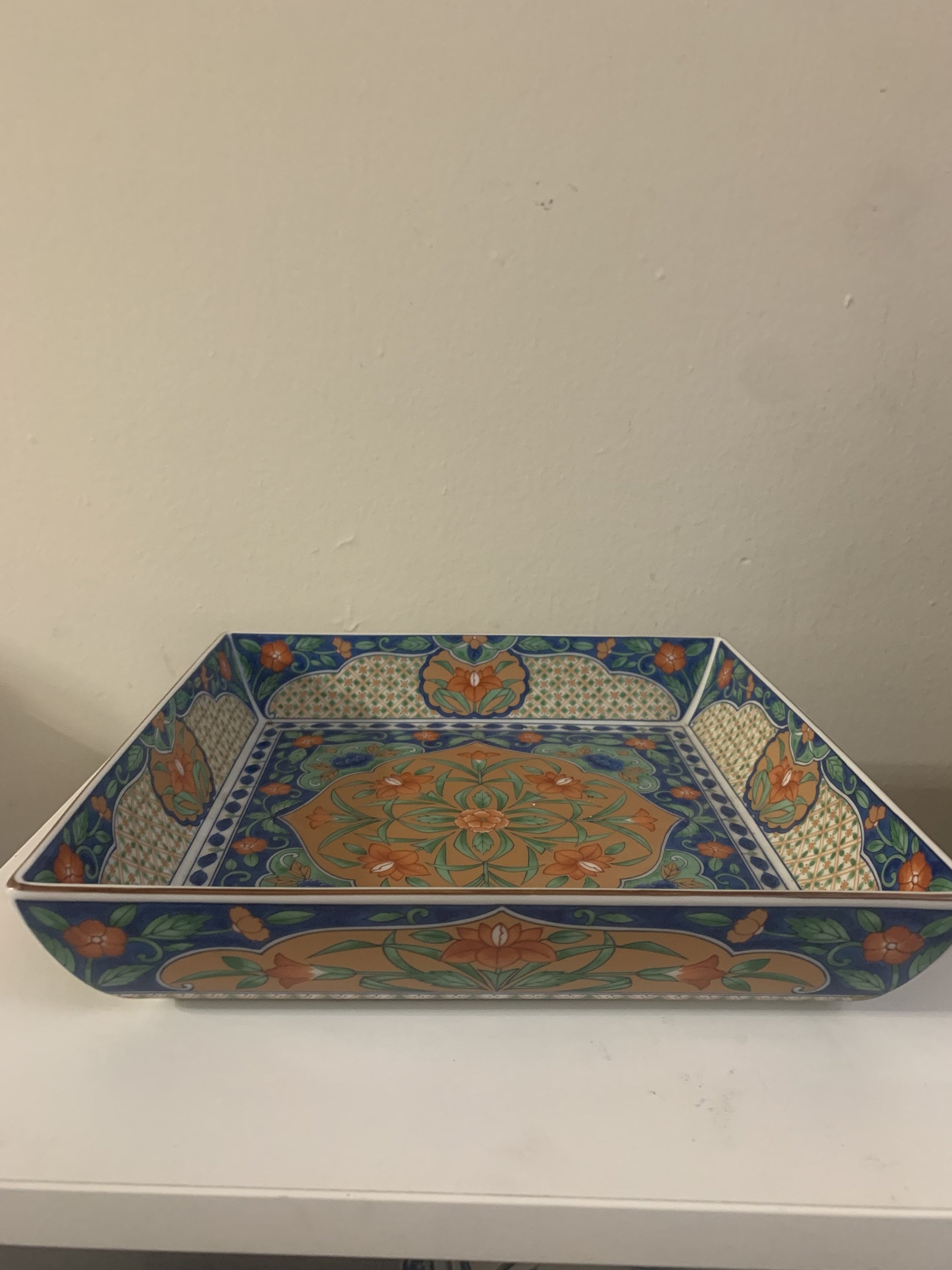 A Marked Vintage Hand Painted Porcelain Japanese Platter - Etsy UK