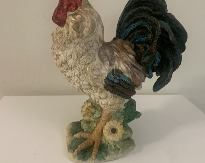 Decorative Ceramic Rooster Figurine Etsy