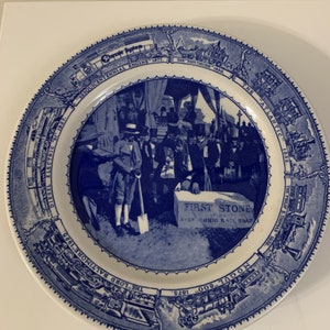 Vintage 1827-1977 Baltimore & Ohio Railroad Sesquicentennial  150th anniversary commemorative décor plate