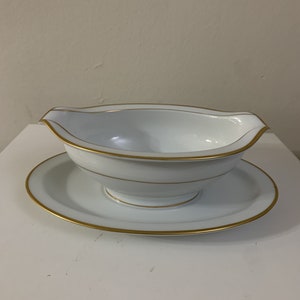 Vintage Noritake Porcelain China Guilford 5291 W/Gold Gravy Bowl