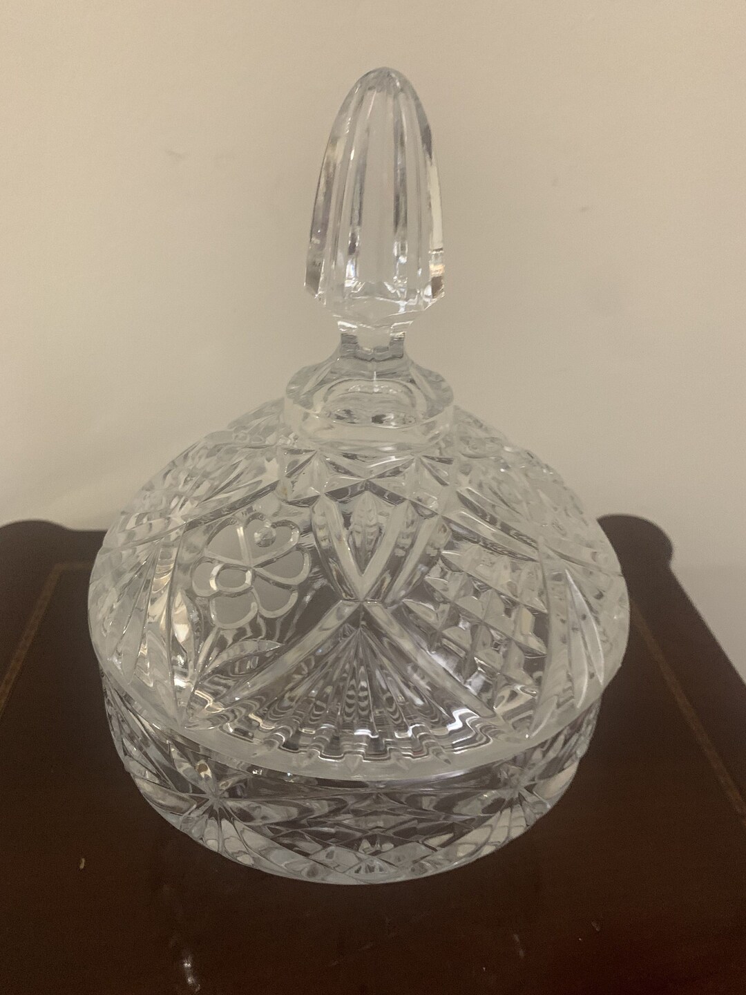 Vintage Lead Crystal Candy Dish With Lid Etsy