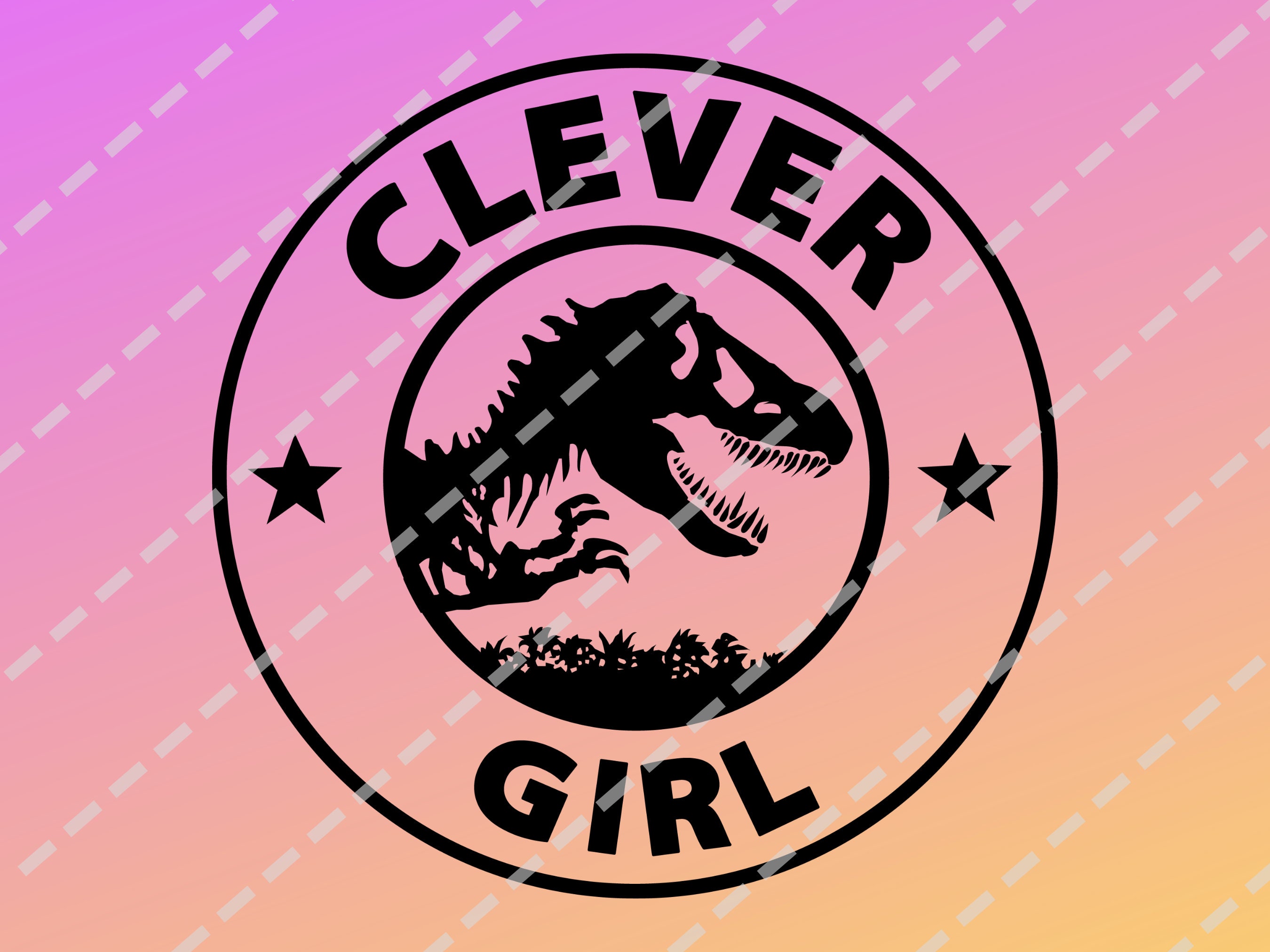 Clever Girl Jurassic Park SVG, PNG, DXF Instant Download Use With
