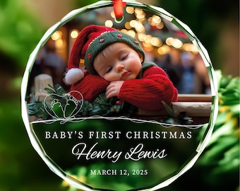 Baby First Christmas Ornament • Personalized Newborn Gift • Christmas Keepsake