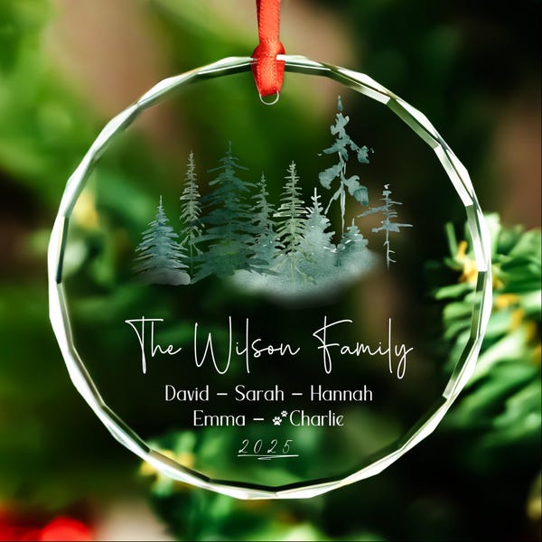 Personalized Family Christmas Ornament • Ornament with Dog Names