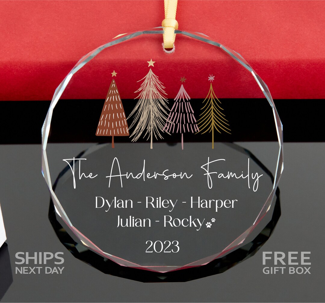 Personalized Family Christmas Ornament With Pet Name Christmas Ornament