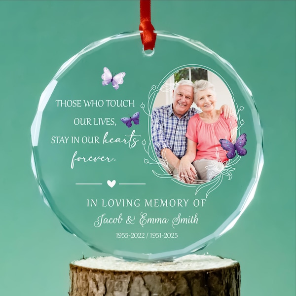 Custom Photo Memorial Ornament • Dad Remembrance Christmas Ornament