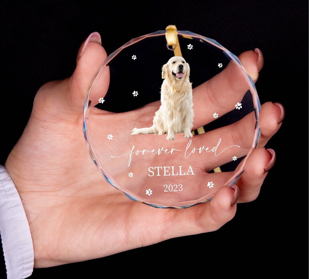 Dog Memorial Ornament Dog Portrait Memorial Gift Dog Photo Christmas