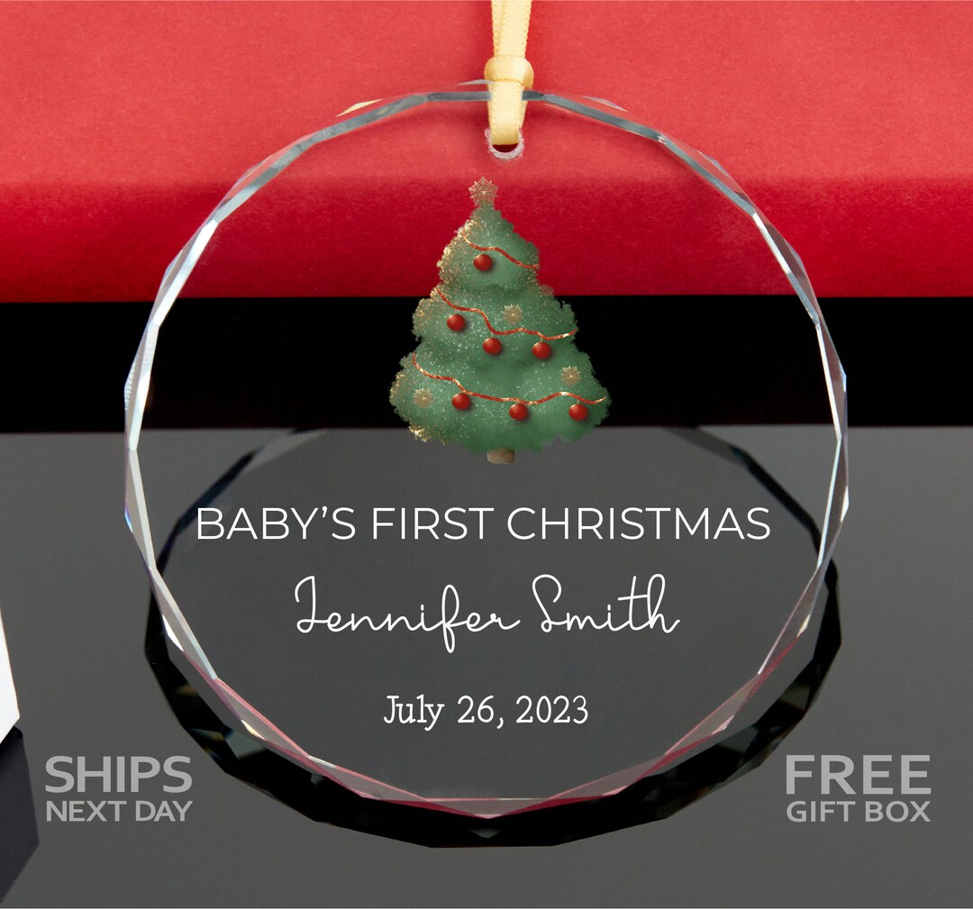 Baby's First Christmas Ornament 2024 Personalized First Christmas Gift