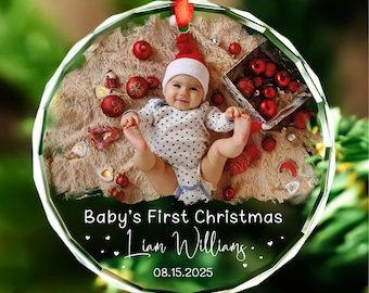 Personalized Baby First Christmas Ornament: Photo Keepsake Gift