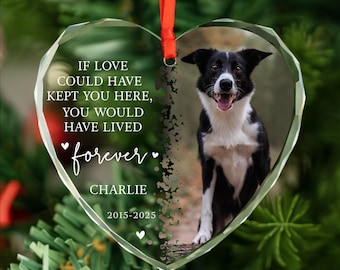 Dog Memorial Glass Ornament • Remembrance Gift • Pet Memorial Gifts