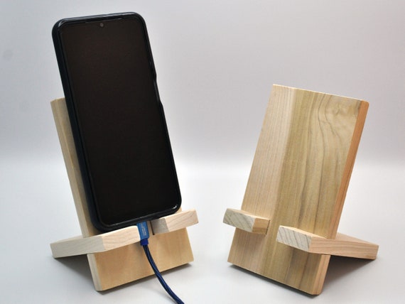 Wood Phone Stand for Crafting 