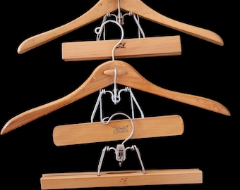 Vintage Setwell Wood Pant Skirt Clothing Hangers