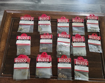 Vintage Buzco Slot Car Washers, Nuts, Bolts. 34 Unopened Bags