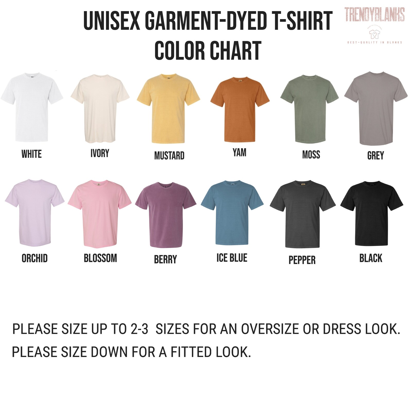 Blank Comfort Colors Shirts Basic Shirts 100 Cotton Trendy Etsy