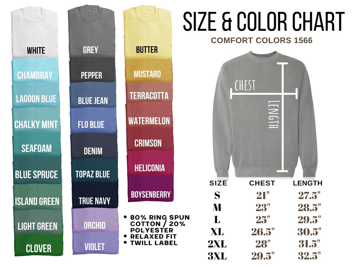 Comfort Colors Sweatshirt Basic Sweatshirt Vintage Look - Etsy