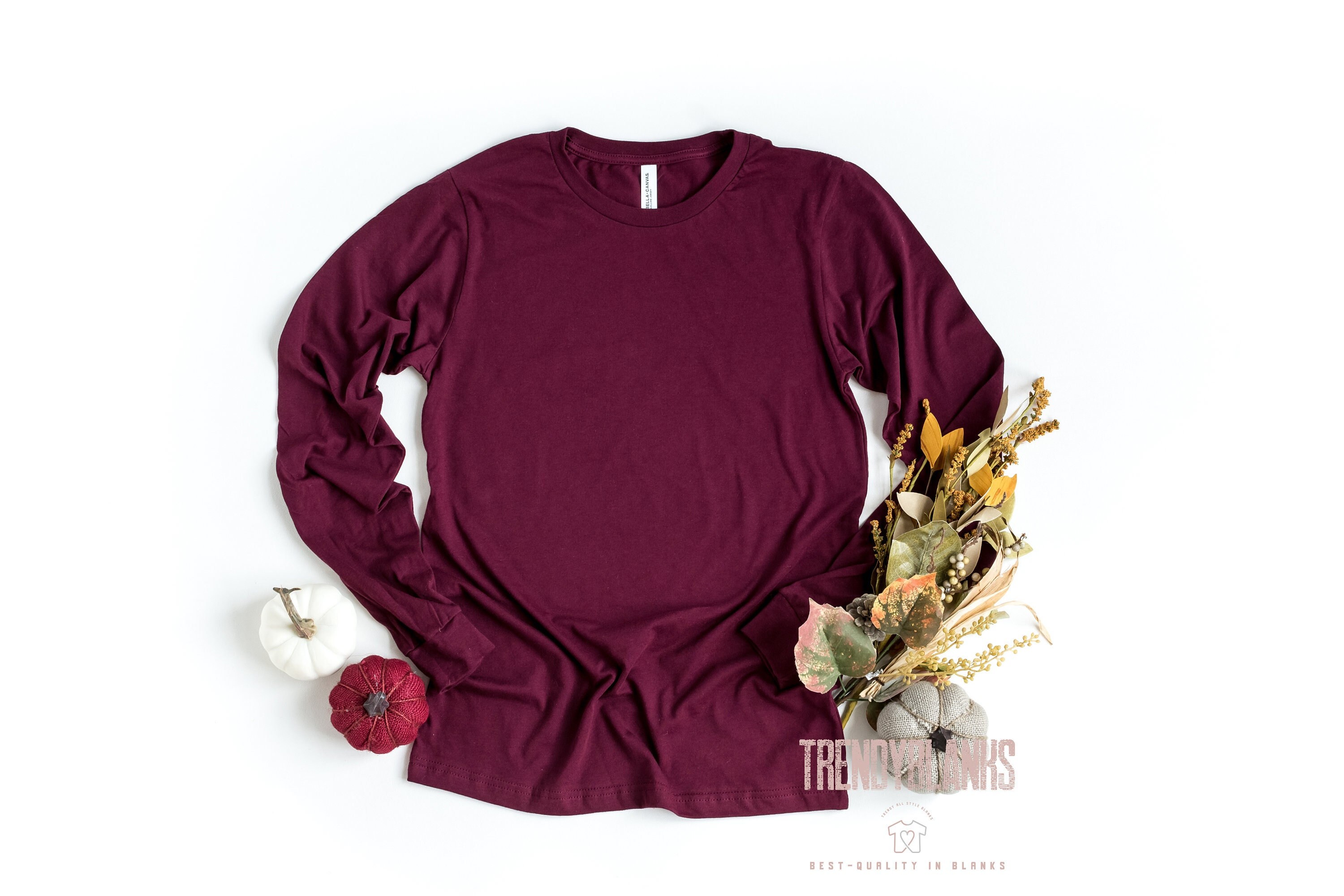 Long Sleeve Tshirt Blank Long Sleeve Tshirt Bella Canvas Etsy