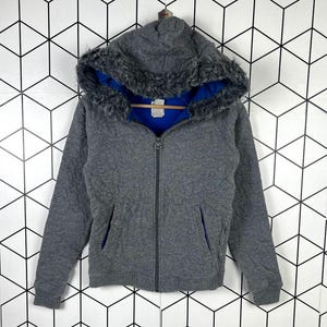 Stussy fur hoodie pullover full print Streetwear women size