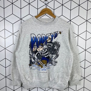 Vintage 90s Popeye Spinach Ski King Features Sweatshirt Crewneck Vintage Cartoon