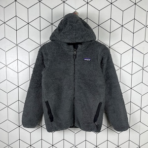 Vintage Patagonia Sherpa fleece jacket full zipper hooded women size