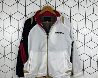 Vintage Dioadora Windbreaker Chaqueta ligera chaqueta deportiva de entrenamiento