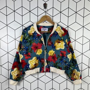 Japan brand dolly Molly floral full print crop jacket