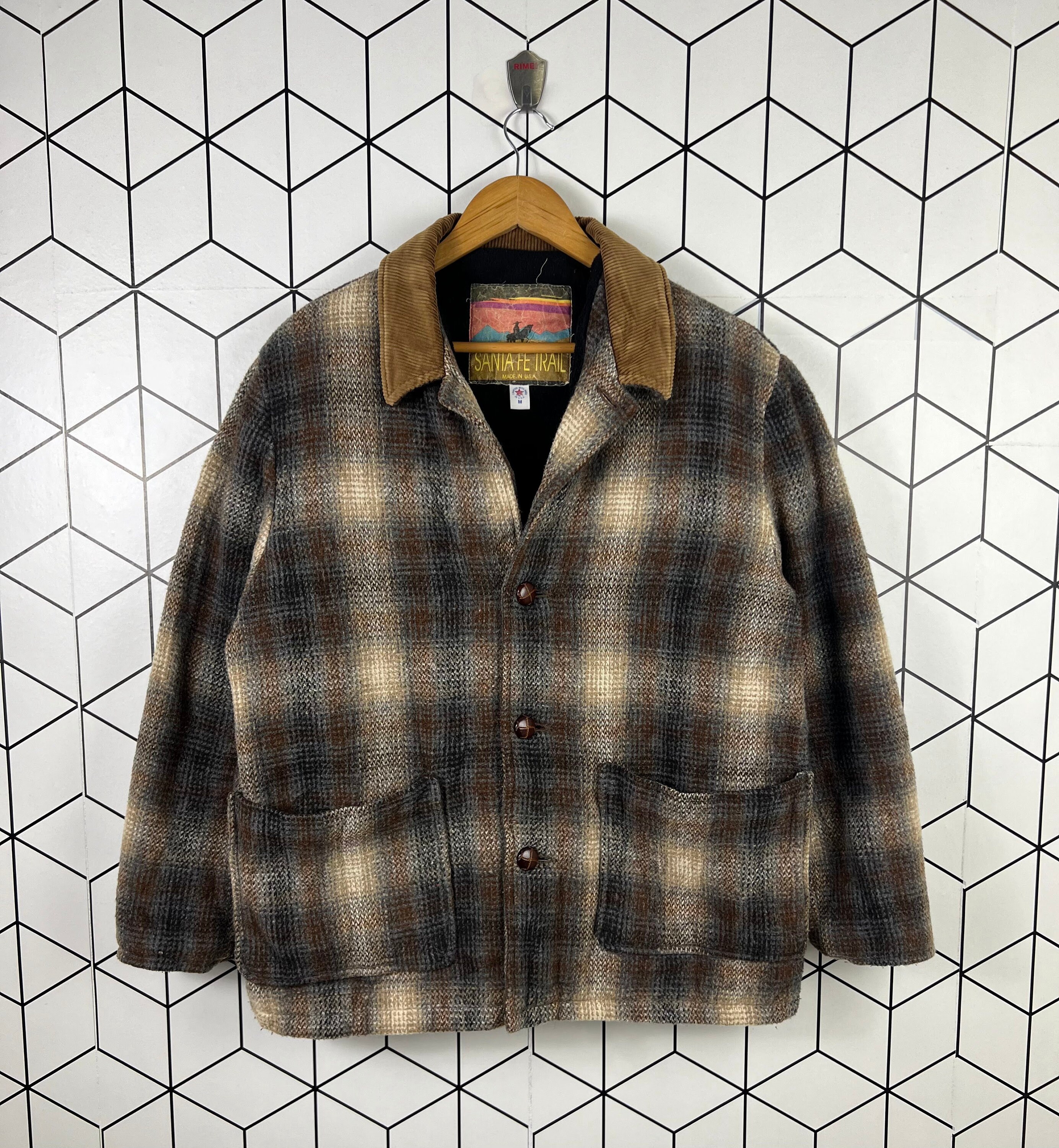 Vintage 80s Made in Usa SANTAFE TRAIL Plaid Checkered Wool Jacket Brown - Etsy UK Vintage 80s Made in Usa SANTAFE TRAIL Plaid Checkered Wool Jacket Brown - Etsy UK