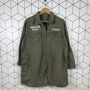 Vintage USA Navy Green Army USA Jacket Military Style Women Men