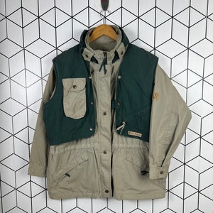 Vintage 90s Jack Wilfskin Outdoor Jacket Fishtail With Vest