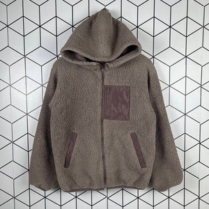 Vintage Japanese Brand Sherpa Fleece Jacket Hoodie Streetwear