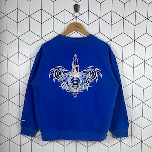 Sudadera vintage T&C town and country con cuello redondo, ropa de calle, skate y surf.