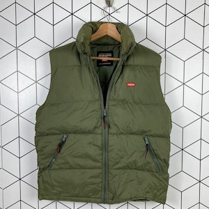 Vintage Levis American Original Puffer Down Jacket Sleeve Less Streetwear Style Fashion