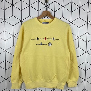 Vintage Grand Slam Munsingwear Sweatshirt Crewneck Embroidery Big Logo Japanese Brand Japan Style