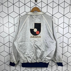 Vintage Japan Fussball Lederjacke zum beidseitigen tragen