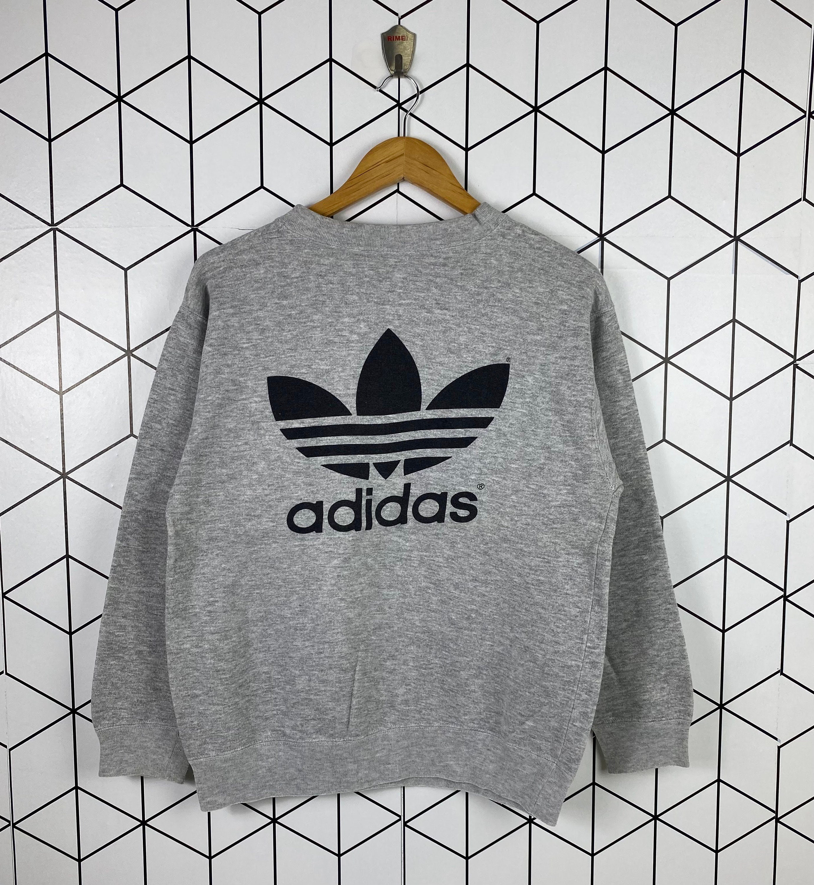 Vintage Adidas Trefoil Sweatshirt Crewneck Big Logo Etsy