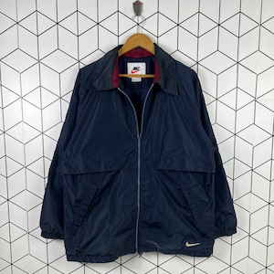Vintage 90s Nike Swoosh Windbreaker Jacket Big Swoosh on Back