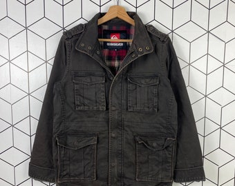Vintage Quiksilver Denim Jacket Surfing Streetwear Surf Brand