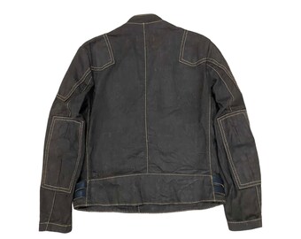 70's】Vintage Lewis Leathers Red Leather Riders Jacket Size